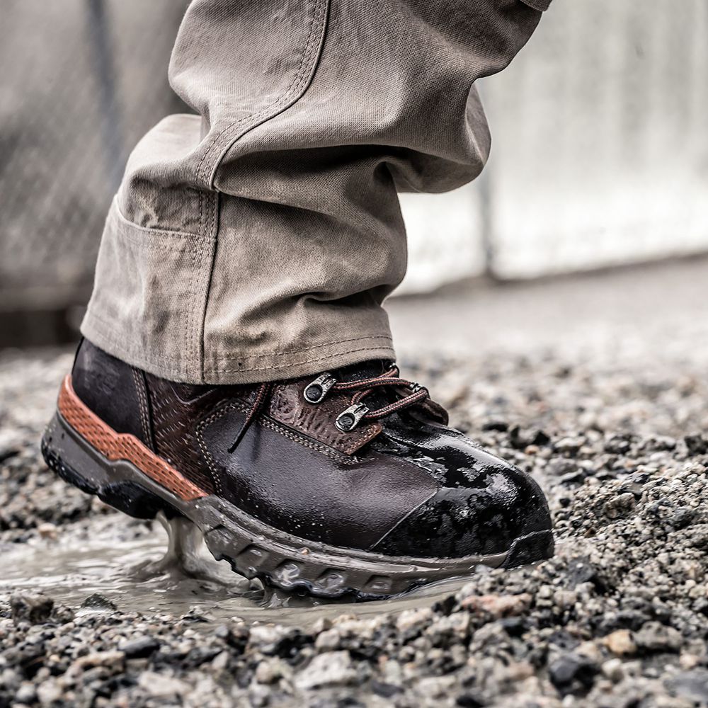 Botas Pro Timberland Hombre Pro Downdraft 6\" Alloy Toe Marrones/Negras - Chile DXY-418672